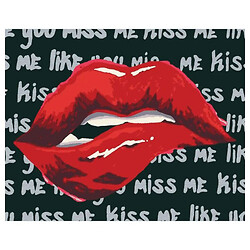 Картина за номерами з фарбами металік "Kiss me", 40х50 см, Riviera Blanca