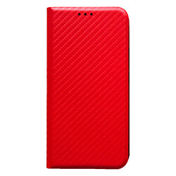 Чехол (книжка) Xiaomi Redmi Note 14, Carbon Case, Красный