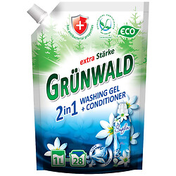 Гель для прання кольорових, білих тканин 2в1 "Grunwald", дой-пак 1 л