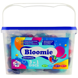 Капсули для прання Bloomie 3в1 "Універсальні", 17 г х 40 шт/уп