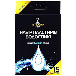 Набор водостойких пластырей на полимерной основе "B-Healt", прозрачные, 19х72 мм, 15 шт/уп.