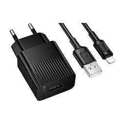 СЗУ Borofone BAS71A Source Apple iPhone SE 2022 / iPhone 14 Pro Max / iPhone 14 Plus / iPhone 14 Pro / iPhone 14 / iPhone 13 Pro / iPhone 13 Mini / iPhone 13 / iPhone 13 Pro Max / iPhone 12 Mini / iPhone 12 Pro Max, С кабелем, Lightning, Черный