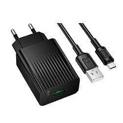 СЗУ Borofone BAS72A Source, MicroUSB, З кабелем, Чорний