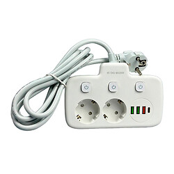 Подовжувач мережі Power Socket No.T2435, 2.0 м., Білий