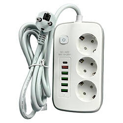 Сетевой удлинитель Power Socket No3452, 2.0 м., Белый