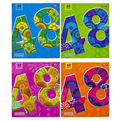 Зошит кольоровий 48 аркушів, клітка, 16 штук в упаковці, Color-It