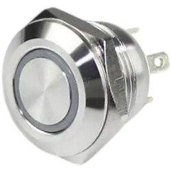 Кнопка антивандальна з червоним підсвічуванням 12V, GQ12F-10EM-EC