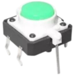 Кнопка тактова із зеленим підсвічуванням 12x12, H7,2mm, TSL-012