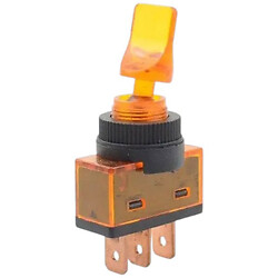 Тумблер жовтий ON-OFF із підсвічуванням 12V/20A, ASW-14D yellow lamp