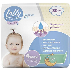Підгузки-трусики дитячі Lolly Premium Soft Maxi 4" 9-15 кг, Lolly