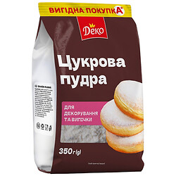 Пудра сахарная для декорирования и выпечки "Деко", 350 г