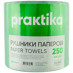 Рушники паперові Practica зелені, 1 шар, 250м х 1 рулон