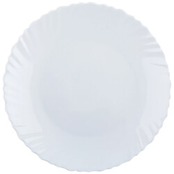 Тарелка стеклянная десертная Vittora "Blanco Wave", d=190 мм