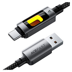USB кабель AceFast C21-04, Type-C, 1.2 м., Черный