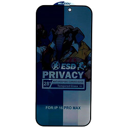 Защитное стекло Apple iPhone 7 / iPhone 8 / iPhone SE 2020, Elephant Privacy Tempered, Антишпион, Черный