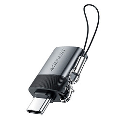 Адаптер AceFast J7, Type-C, USB, Сірий