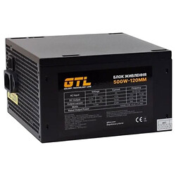 Блок питания для корпусов GTL Gaming Star GTLGS500BK, Черный