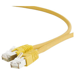 Патч-корд S/FTP Cablexpert PP6A-LSZHCU-Y-0.5M, 0.5 м., Желтый