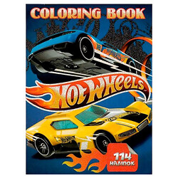 Розмальовка із завданнями "Hot Wheels" + 114 наклейки, А4, Jumbi