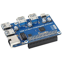 Плата розширення USB 3.2 Gen1 та Gigabit Ethernet для Raspberry Pi