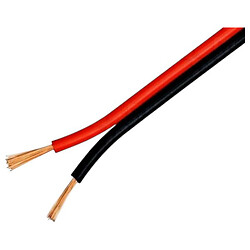 Провод питания плоский 2-жильный 24 AWG (PVC, 11/0.14/TS) черный/красный