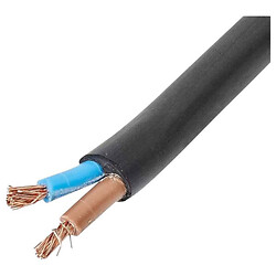 Провод круглый 2-жильный в черной оболочке 26AWG (PVC, 9/0.14/AS) коричневый/синий