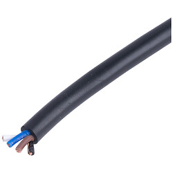 Провод круглый 3-жильный в черной оболочке 26AWG (PVC, 9/0.14/AS) коричневый/синий/коричневый