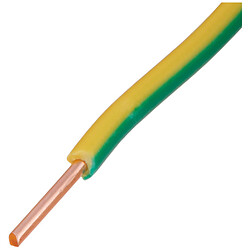 Провод одножильный 0.5mm2 (20AWG, 1xD0.8mm), Желто-зеленый