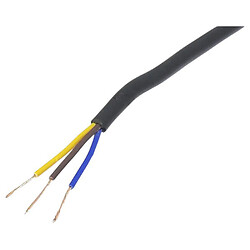Силиконовый провод 3-жильный в черной оболочке 16AWG (1.5mm2 30/0.25/TS) коричневый/синий/желто-зеленый
