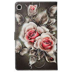 Чехол (книжка) Samsung P620 Galaxy Tab S6 Lite / P625 Galaxy Tab S6 Lite / P627 Galaxy Tab S6 Lite, BeCover Smart Case, Black Rose, Рисунок