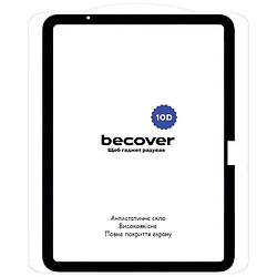 Защитное стекло Apple iPad Air 11, BeCover, 10D, Черный