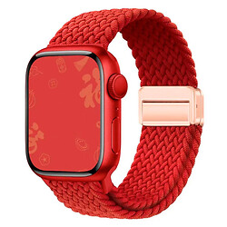 Ремінець Apple Watch 38 / Watch 40, Braided Solo Loop Magnetic Buckle, Червоний