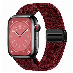Ремінець Apple Watch 38 / Watch 40, Braided Solo Loop Magnetic Buckle, Dark Red, Червоний