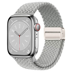 Ремінець Apple Watch 38 / Watch 40, Braided Solo Loop Magnetic Buckle, Light Grey, Сірий