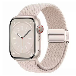 Ремінець Apple Watch 42 / Watch 44, Braided Solo Loop Magnetic Buckle, Кремовий