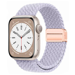 Ремінець Apple Watch 42 / Watch 44, Braided Solo Loop Magnetic Buckle, Лавандовий