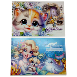 Альбом для рисования, 100г, на скобе, 202х292 мм, 16 лист. МИКС ВИДОВ, Art Studio Of Happiness