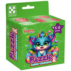 Игра развивающая пазлы с сюрпризом "Бирюзовый дракончик", укр, Vladi Toys