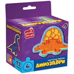 Гра розвиваюча пазли магнітні "Динозаври", Vladi Toys