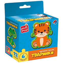 Гра розвиваюча пазли магнітні "Тваринки", Vladi Toys