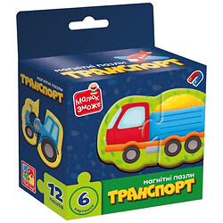 Игра развивающая пазлы магнитные "Транспорт", Vladi Toys