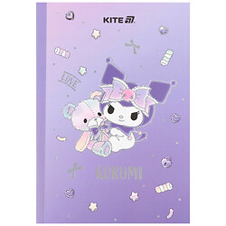 Блокнот А5 клітинка м'яка обкладинка KITE серія Kuromi 40 аркушів, Kite
