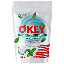 Порошок для прання кисневий O'KEY Universal М’ята дой-пак 400 г