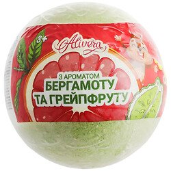 Бомба для ванны Alivera Бергамот-грейпфрут с сюрпризом, буквы 120 г, Alivera