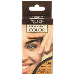 Крем-краска для бровей Aromat Permanent Color каштан 4.07, Aromat