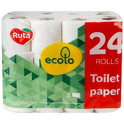 Набір паперу туалетного Ecolo білий 2 шари, Ecolo