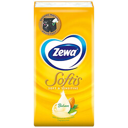 Платки носовые бумажные Zewa Soft&Sensitive 4 слоя, Zewa