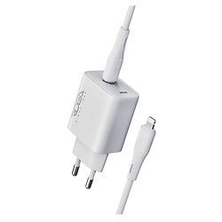 СЗУ Ridea RW-20125 Apple iPhone SE 2022 / iPhone 14 Pro Max / iPhone 14 Plus / iPhone 14 Pro / iPhone 14 / iPhone 13 Pro / iPhone 13 Mini / iPhone 13 / iPhone 13 Pro Max / iPhone 12 Mini / iPhone 12 Pro Max, З кабелем, Lightning, Білий