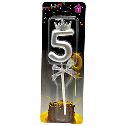 Свічка-цифра 5 з короною, Mic