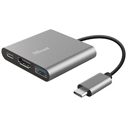 USB-хаб Trust Dalyx, Type-C, Серый